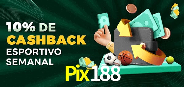 10% de bônus de cashback na Pix188